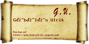 Göbölös Ulrik névjegykártya